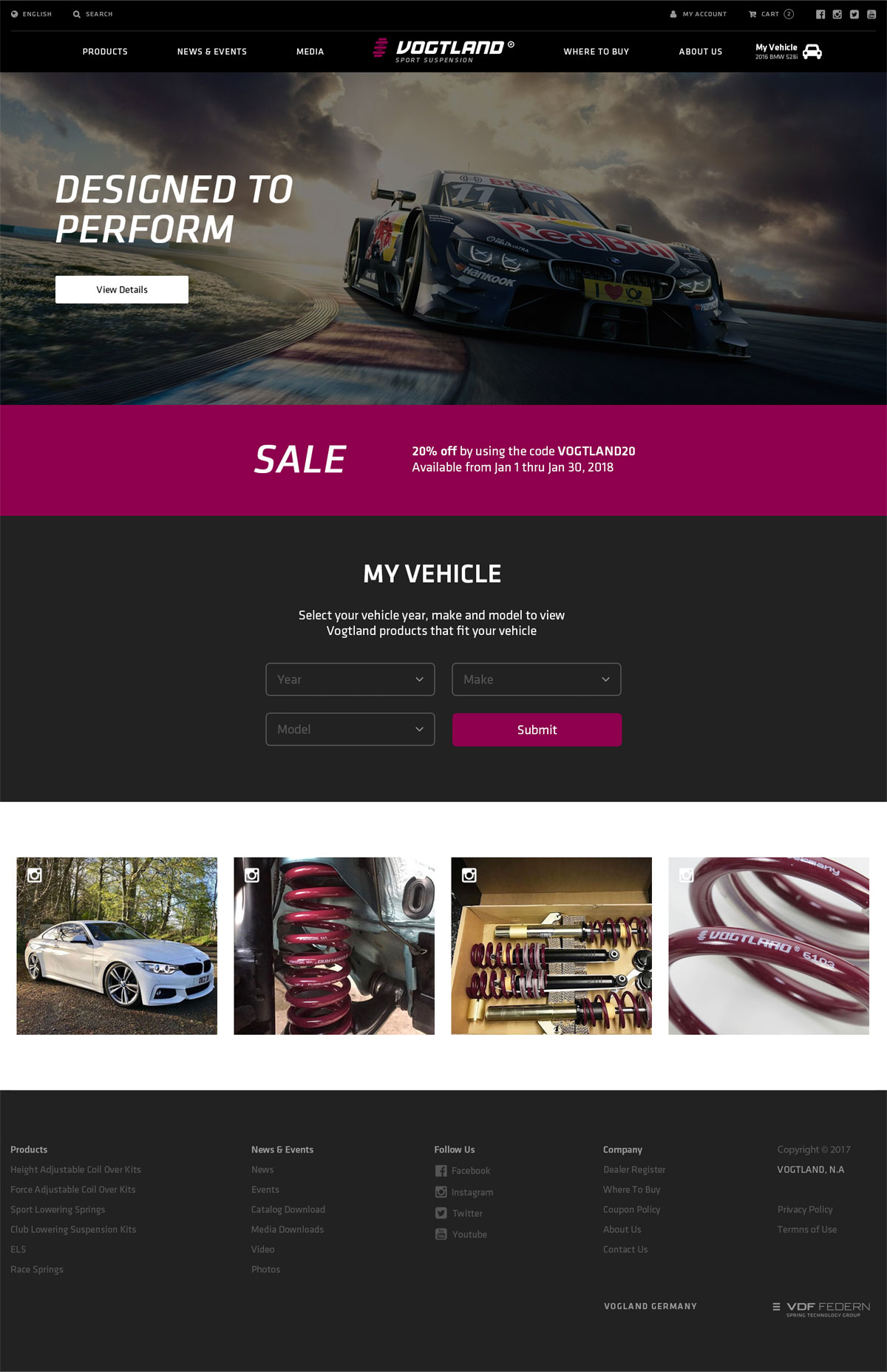 Vogtland Springs website home page